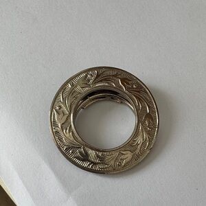 Vintage Toni Germany Silver-Tone Oval Key Ring / Purse Charm – Mid-Century